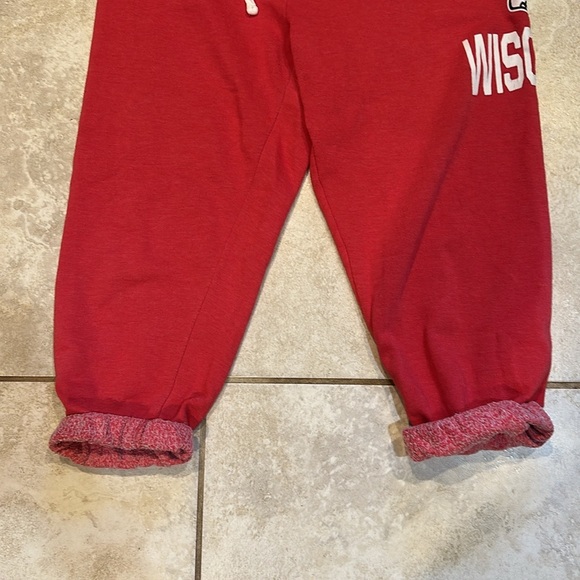 Y2K Colosseum Wisconsin Badgers Crop Capri Sweatpants Joggers L Sweats - Picture 4 of 6